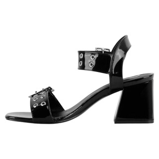 Foto 3 | Foto 3 | Sandalia Con Tacón Exterior Charol Color Negro Para Mujer De Rbcollection