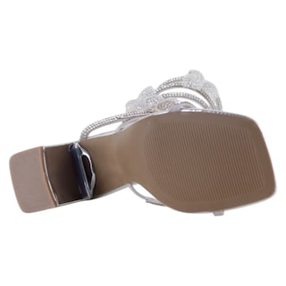 Foto 4 | Foto 4 | Sandalia Con Tacón Exterior Sintético Color Plata Para Mujer De Rbcollection