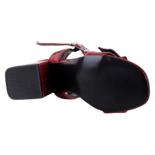 Foto 4 | Foto 4 | Sandalia Con Tacón Exterior Charol Color Rojo Para Mujer De Rbcollection