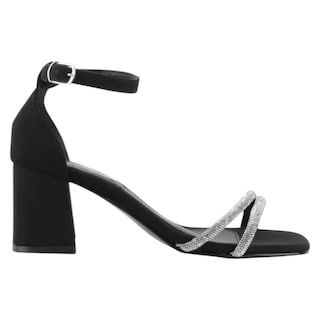 Foto 2 | Foto 2 | Sandalia Con Tacón Exterior Gamuza Color Negro Para Mujer De Rbcollection