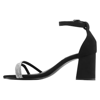 Foto 3 | Foto 3 | Sandalia Con Tacón Exterior Gamuza Color Negro Para Mujer De Rbcollection