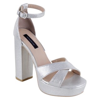 Foto 1 | Foto 1 | Sandalia Con Tacón Exterior Sintético Color Plata Para Mujer De Rbcollection