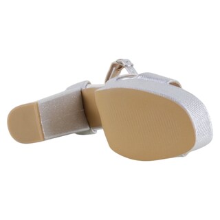 Foto 4 | Foto 4 | Sandalia Con Tacón Exterior Sintético Color Plata Para Mujer De Rbcollection