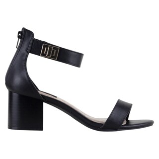 Foto 2 | Foto 2 | Sandalia Con Tacón Exterior Piel Vegana Color Negro Para Mujer De Rbcollection