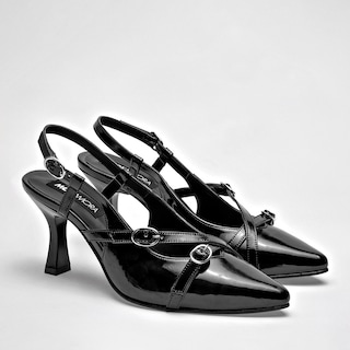 Foto 2 | Foto 2 | Moramora Zapatilla Para Mujer Negro Charol