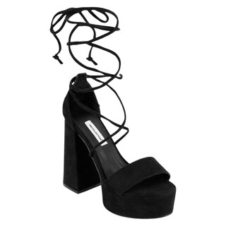 Foto 1 | Foto 1 | Sandalia Con Tacón Exterior Gamuza Color Negro Para Mujer De Rbcollection