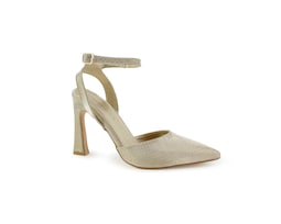 Zapatilla Color Oro Pulsera Material Sintetico