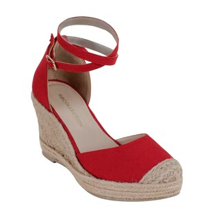 Foto 1 | Foto 1 | Tacón Puente Exterior Textil Color Rojo Para Mujer De Rbcollection