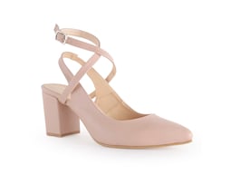 Zapatilla Color Nude Tiras Material Sintético