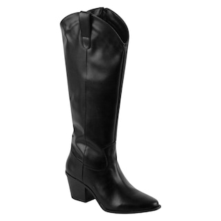 Foto 1 | Foto 1 | Botas Tipo Western Exterior Piel Vegana Color Negro Para Mujer De Rbcollection