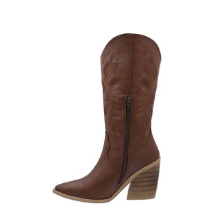 Foto 4 | Foto 4 | Botas Vaqueras Básicas Debajo De La Rodilla En Tendencia Dolly