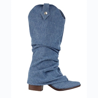 Foto 5 | Foto 5 | Bota Vaquera De Mezclilla Tacon Cuadrado Juvenil Moda Cowboy