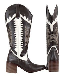 Foto 3 | Foto 3 | Bota Vaquera Alta Tacon Cuadrado Juvenil Moda Cowboy