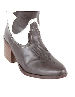 Foto 8 | Foto 8 | Bota Vaquera Alta Tacon Cuadrado Juvenil Moda Cowboy