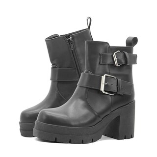 Foto 2 | Foto 2 | Botín Wildcat Para Mujer Ajuste Hebilla Antiderrapante Negro Negro