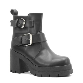 Foto 5 | Foto 5 | Botín Wildcat Para Mujer Ajuste Hebilla Antiderrapante Negro Negro