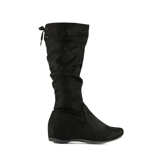 Foto 1 | Foto 1 | Bota Media Alta Flat Clásica Casual De Mujer Walki Lidia Negro