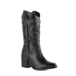 Foto 2 | Foto 2 | Bota Vaquera Tacón Moda 7cm Para Mujer Walki Josefina Negro
