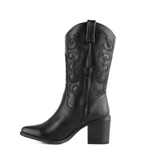 Foto 3 | Foto 3 | Bota Vaquera Tacón Moda 7cm Para Mujer Walki Josefina Negro