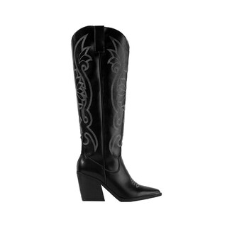 Foto 1 | Foto 1 | Bota Vaquera Tacón Moda 6.5cm Para Mujer Walki Romina Negro