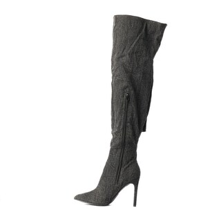 Foto 4 | Foto 4 | Bota Alta Moda Puntal Mezclilla 11cm De Mujer Walki Lorenza Negro