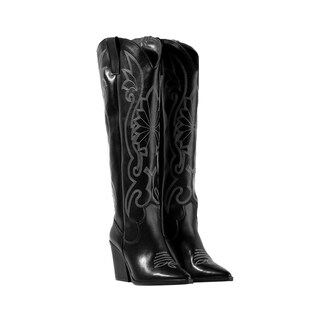 Foto 3 | Foto 3 | Bota Vaquera Tacón Moda 6.5cm Para Mujer Walki Romina Negro