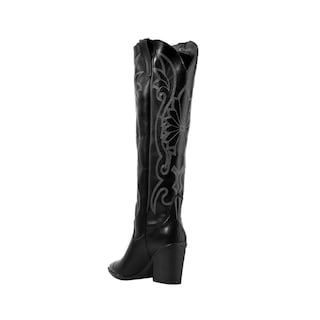 Foto 5 | Foto 5 | Bota Vaquera Tacón Moda 6.5cm Para Mujer Walki Romina Negro