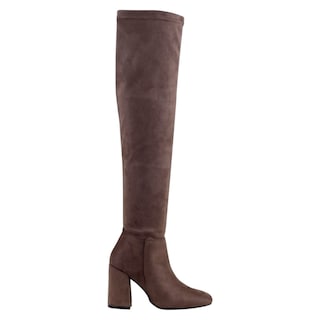 Foto 2 | Foto 2 | Botas Altas Exterior Gamuza Color Café Para Mujer De Rbcollection