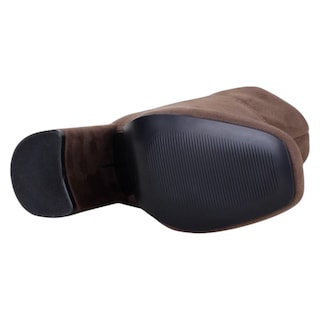 Foto 4 | Foto 4 | Botas Altas Exterior Gamuza Color Café Para Mujer De Rbcollection