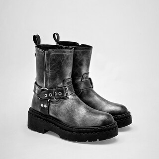 Foto 2 | Foto 2 | Moramora Bota Para Mujer Negro Plata