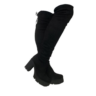 Foto 1 | Foto 1 | Bota Larga Mujer Plataforma 9cm Tacón Andrómeda. Nyxmart