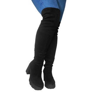 Foto 2 | Foto 2 | Bota Larga Mujer Plataforma 9cm Tacón Andrómeda. Nyxmart