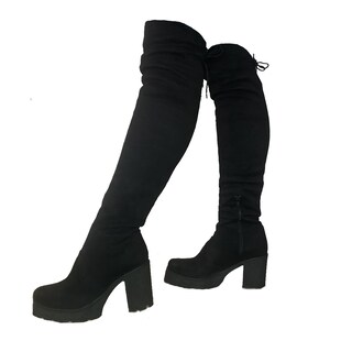 Foto 3 | Foto 3 | Bota Larga Mujer Plataforma 9cm Tacón Andrómeda. Nyxmart