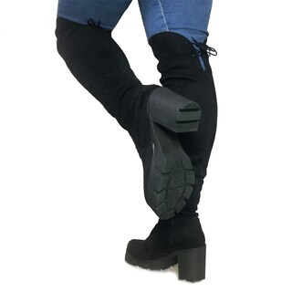 Foto 4 | Foto 4 | Bota Larga Mujer Plataforma 9cm Tacón Andrómeda. Nyxmart