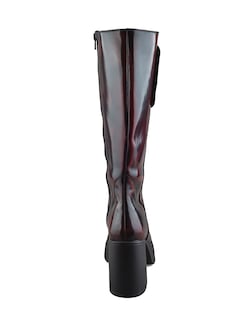 Foto 3 | Foto 3 | Bota Alta Cuadrada Camaleón Vino Con Plataforma Para Mujer