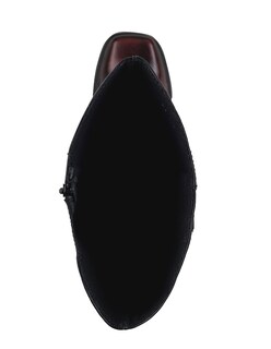 Foto 5 | Foto 5 | Bota Alta Cuadrada Camaleón Vino Con Plataforma Para Mujer
