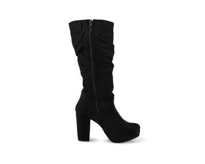 Foto 3 | Foto 3 | Bota Color Negro Plisado Material Sintetico