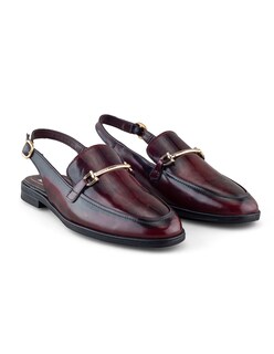 Foto 6 | Foto 6 | Mocasín Mule Vino Para Mujer Con Hebilla Y Tacón Bajo
