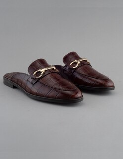 Foto 6 | Foto 6 | Zapato Tipo Mule Café Para Mujer Con Adorno Metálico