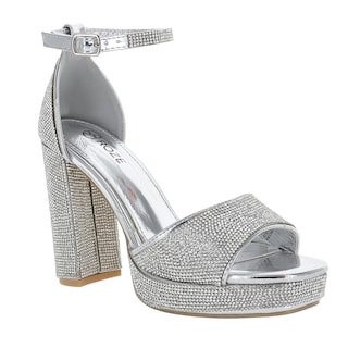 Foto 3 | Foto 3 | Roze Tacones Plataforma Plateada Para Mujer