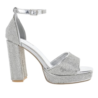 Foto 4 | Foto 4 | Roze Tacones Plataforma Plateada Para Mujer