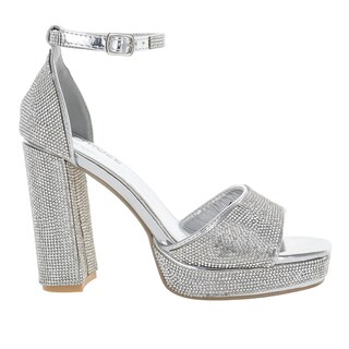 Foto 4 | Foto 4 | Roze Tacones Plataforma Plateada Para Mujer