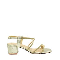 Sandalia Para Fiesta Con Tiras De Pedrería Y Tacón Bajito Senties Kaylee