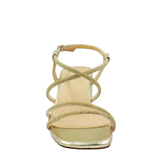 Foto 3 | Foto 3 | Sandalia Para Fiesta Con Tiras De Pedrería Y Tacón Bajito Senties Kaylee