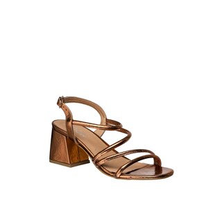 Foto 2 | Foto 2 | Sandalia Kipon Mujer Tacon Brillantes Cafe