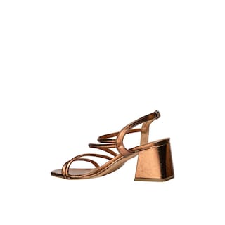 Foto 4 | Foto 4 | Sandalia Kipon Mujer Tacon Brillantes Cafe