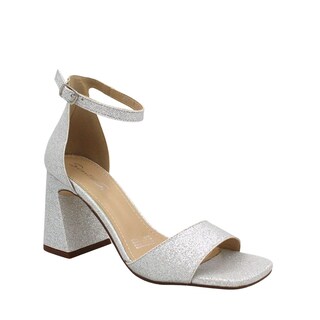 Foto 2 | Foto 2 | Sandalia De Tacón Ancho De Fiesta Brillosa Con Punta Cuadrada Raquel