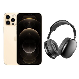 Foto 1 | Foto 1 | Iphone 12 Pro Max 512gb Dorado Reacondicionado + Diadema Genérica