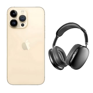 Foto 1 | Foto 1 | Iphone 14 Pro 128gb Dorado E-sim Reacondicionado + Diadema Genérica