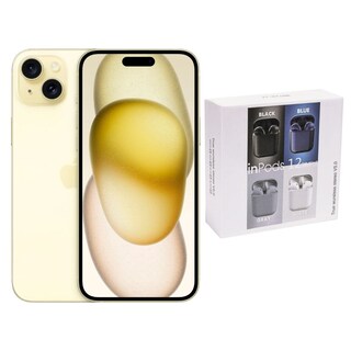 Foto 1 | Foto 1 | Iphone 15 128gb Amarillo Chip Reacondicionado + Audífonos Genéricos